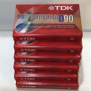 Six factory sealed TDK audio recording tapes